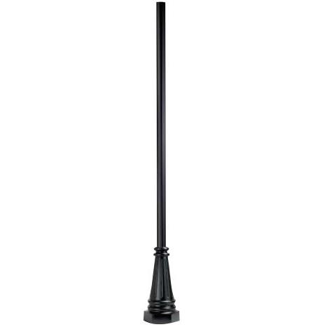 Wave Lighting 3690FAB-BK-HH Commercial 3" Fluted Surface Mounted Lamp Post in Black